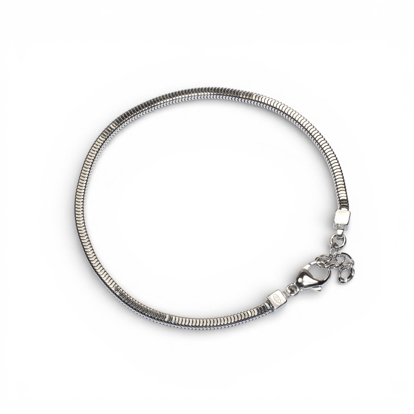 Bracciale Coda di Topo Quadrata in Argento 925