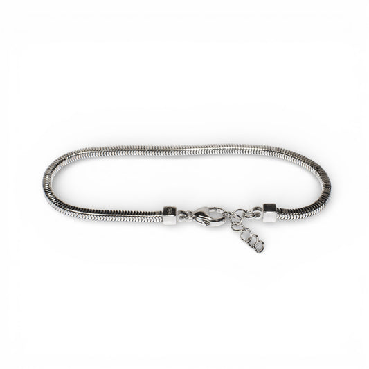 Bracciale Coda di Topo Quadrata in Argento 925