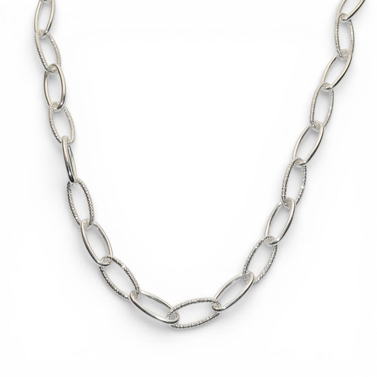 Collana Ovali Alternati in Argento 925